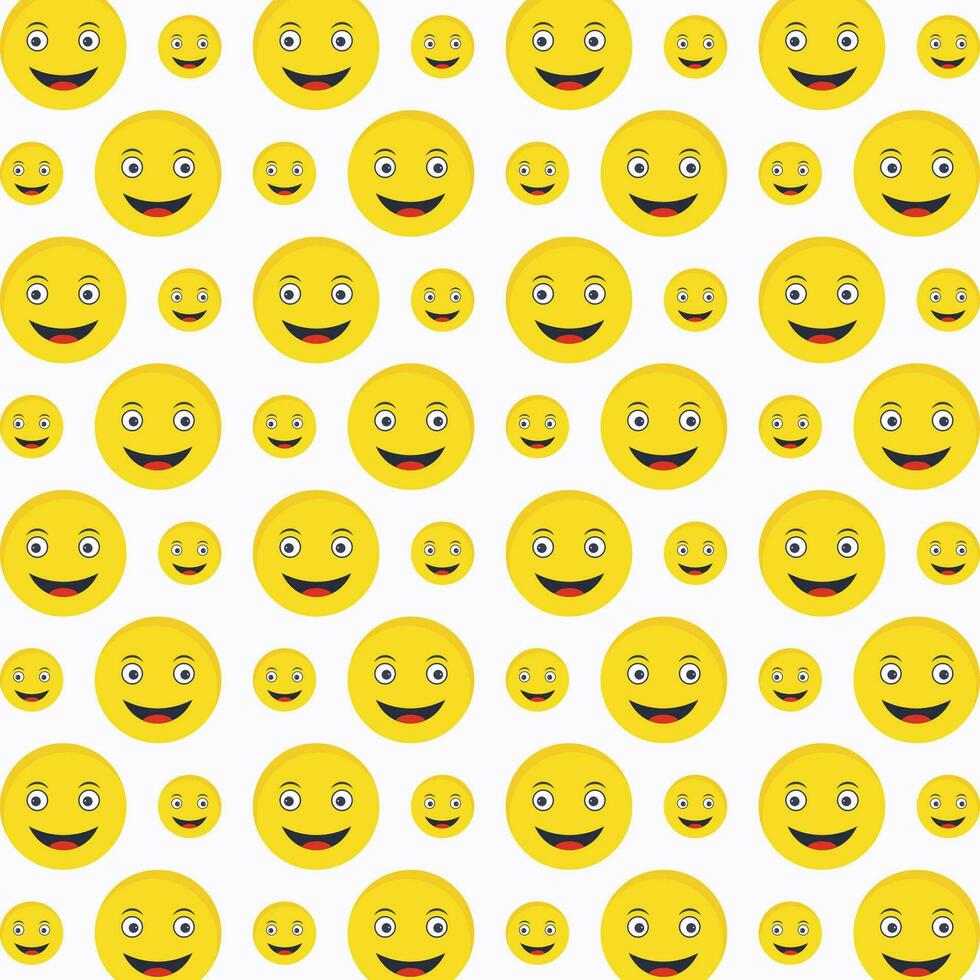 Happy emoji pattern design colorful abstract vector illustration background