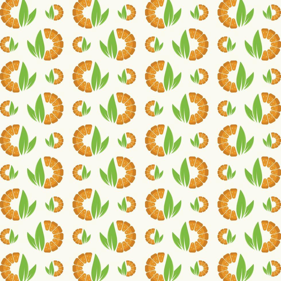 Orange Juice repeating cute seamless pattern vector illustration