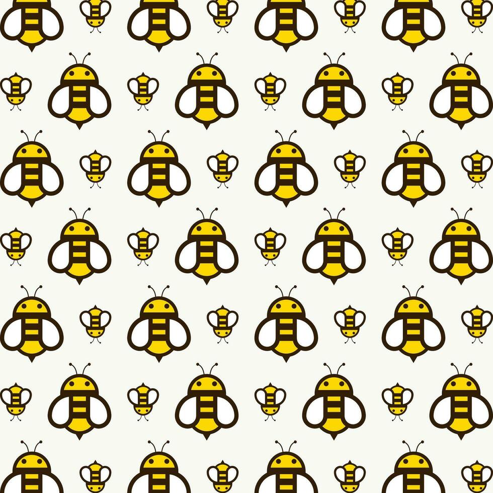 miel abeja vector ilustración repitiendo sin costura modelo diseño
