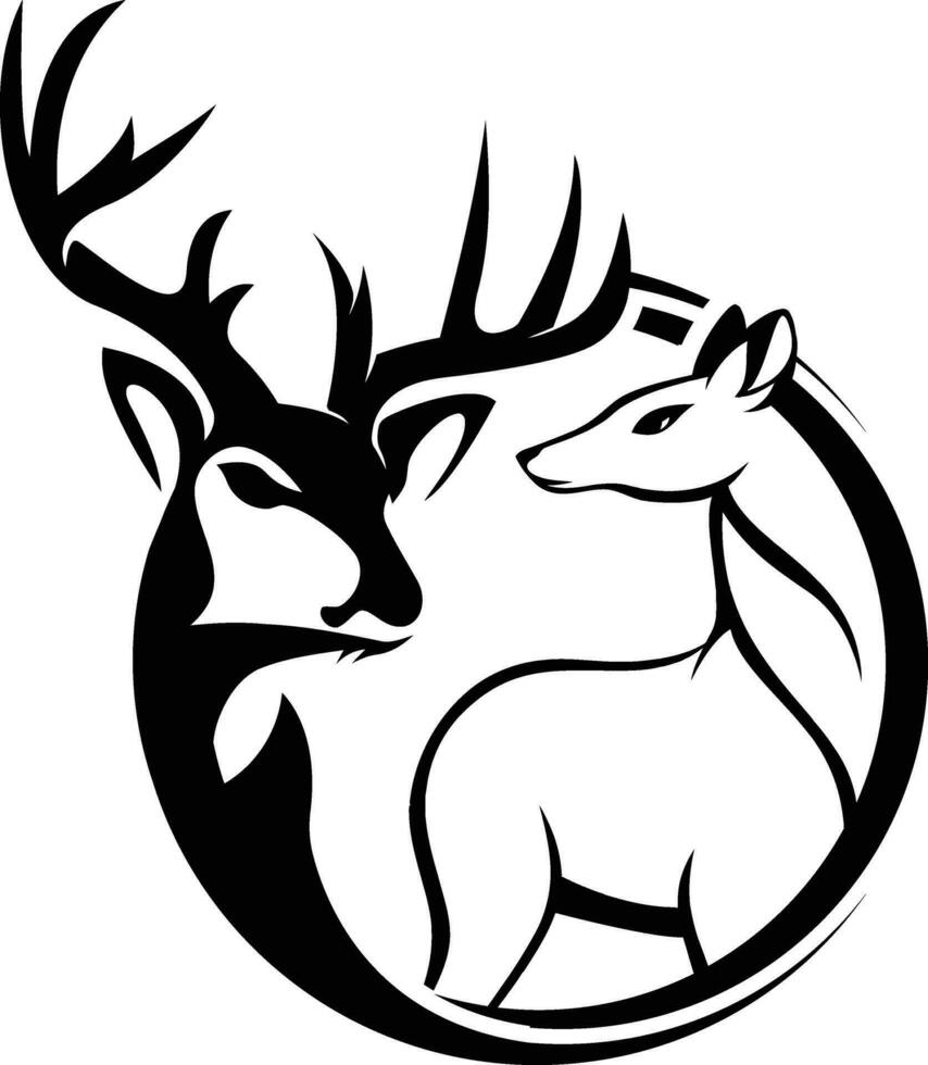Hunting logo design vector