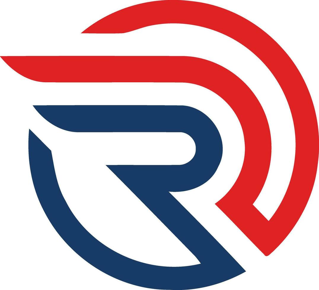 R Logo design vector