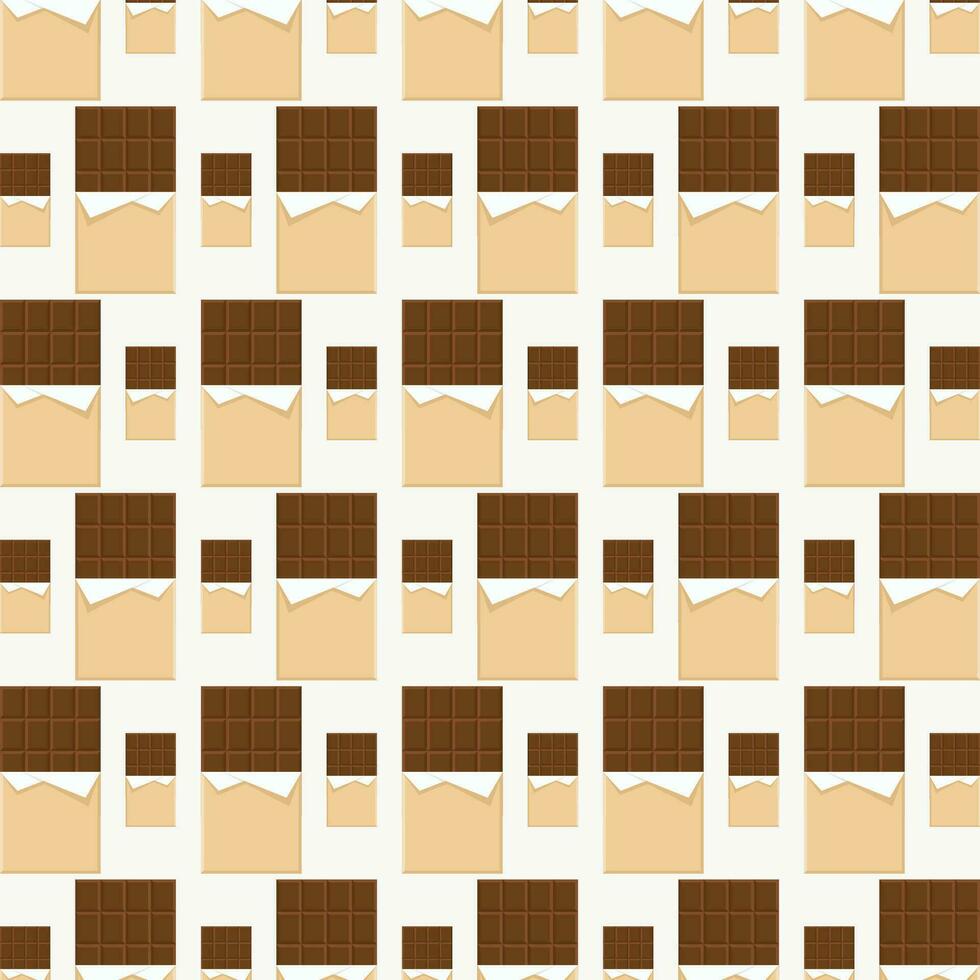 Chocolate bar design vector illustration seamless repeating pattern