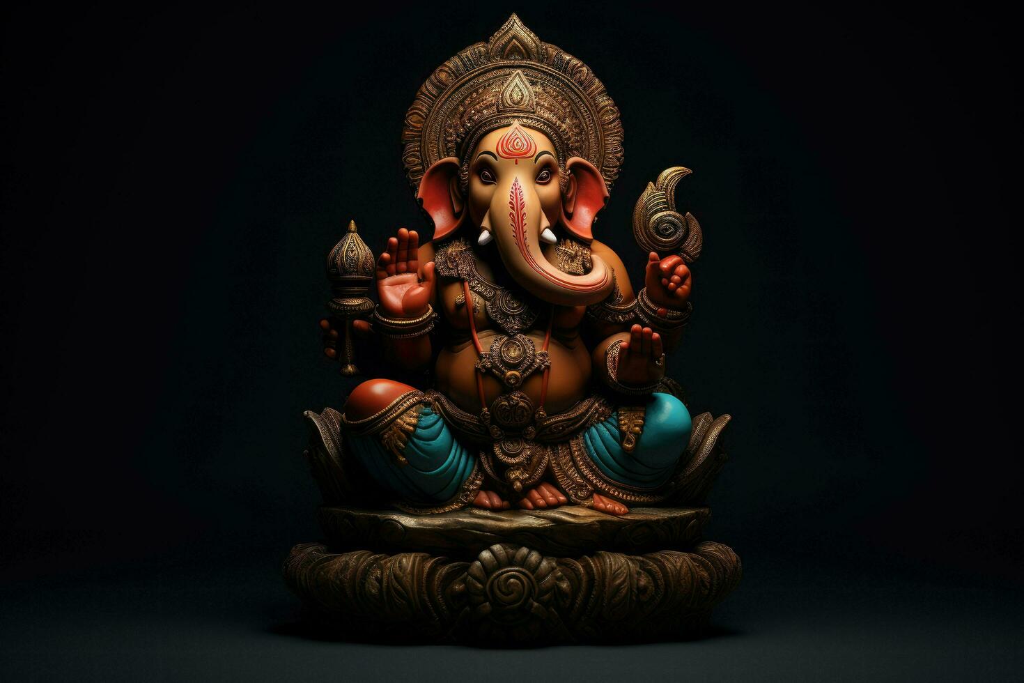 AI generated Beautiful Lord Ganesh AI generated photo