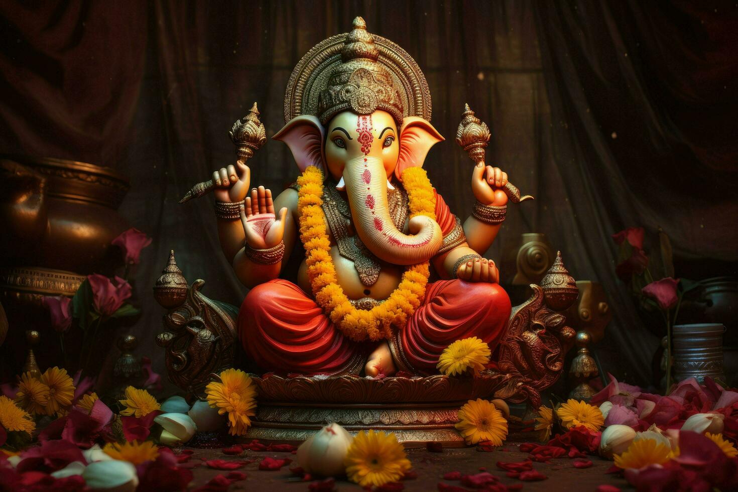 ai generado hermosa señor ganesh ai generado foto