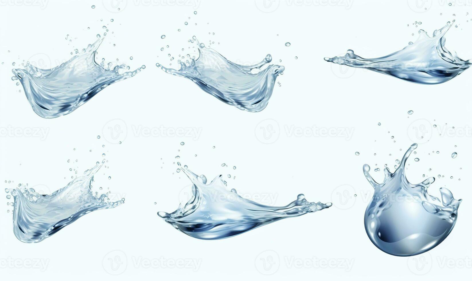 AI generated The water crown splashes with drops.Generative AI photo