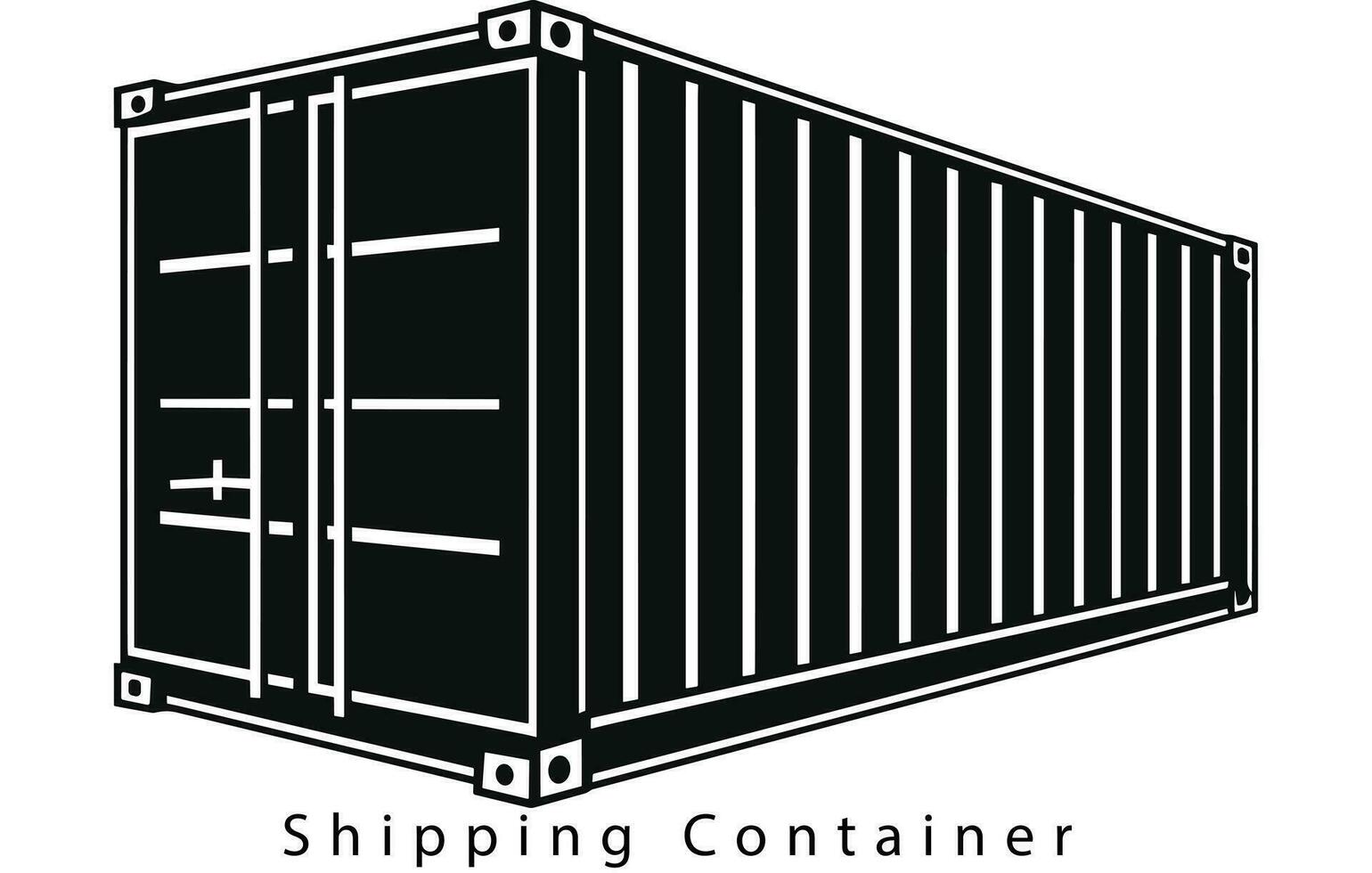 Container icon,modern container or metal box logo design. vector