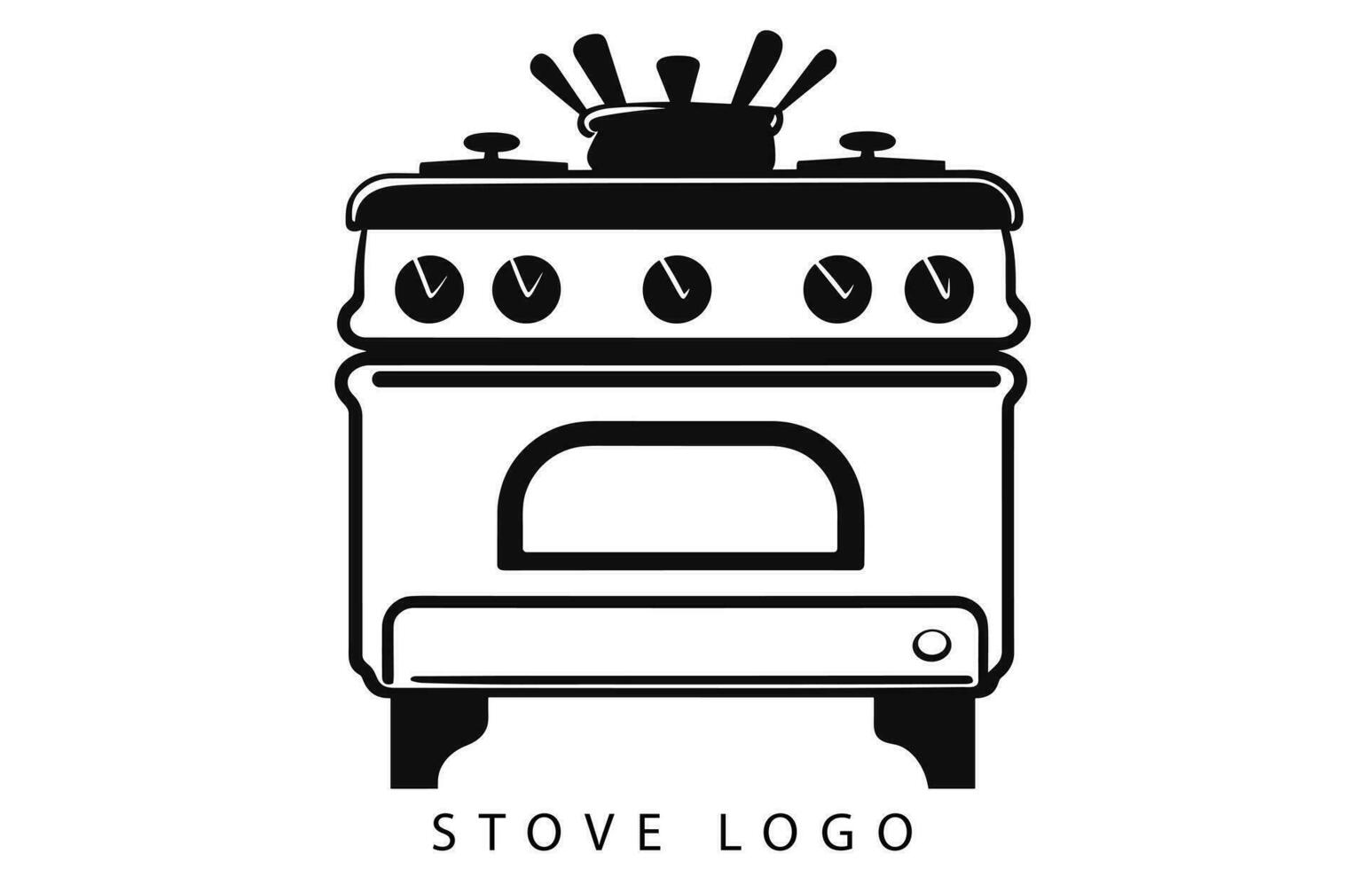 Stove icon logo vector design