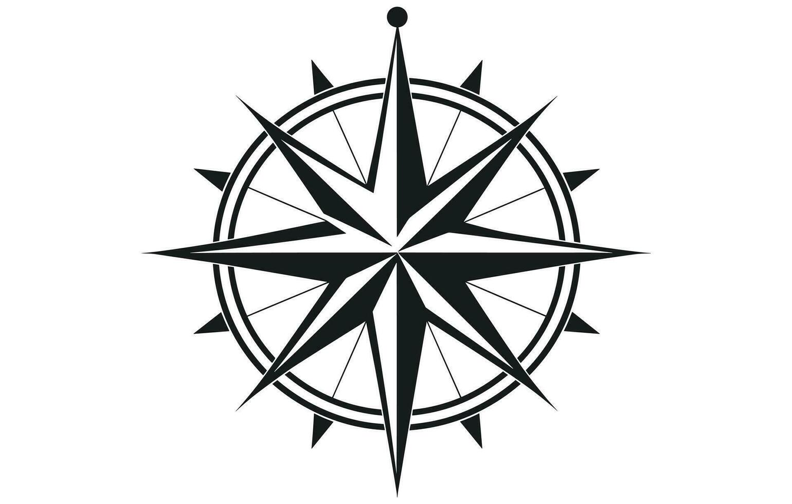 Compass Rose Icon Vector Logo, compass icon vector.