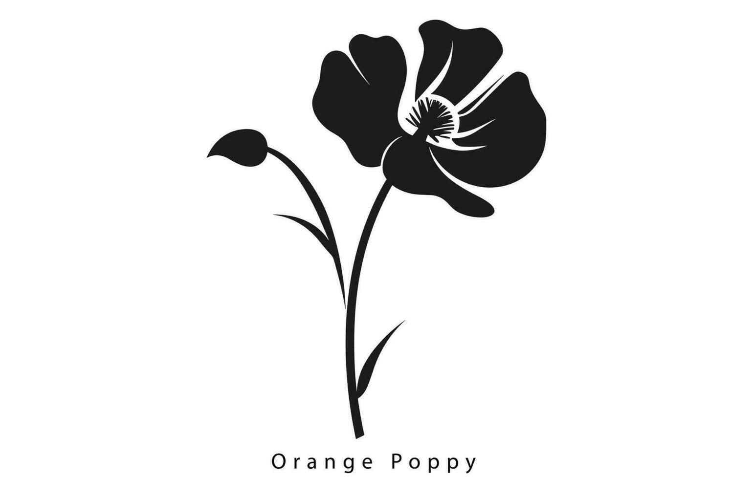 California Poppy, California Poppy Vector, Poppy Flower, Poppies Vector, Pretty Flower Vector, vector