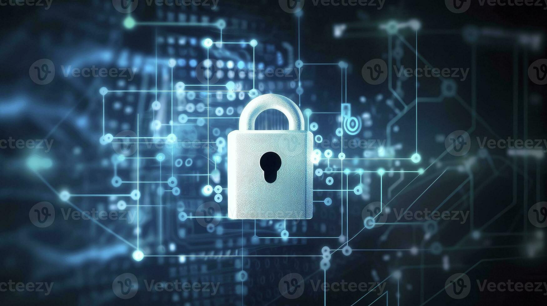 AI generated Cybersecurity privacy protection concept. AI Generated photo
