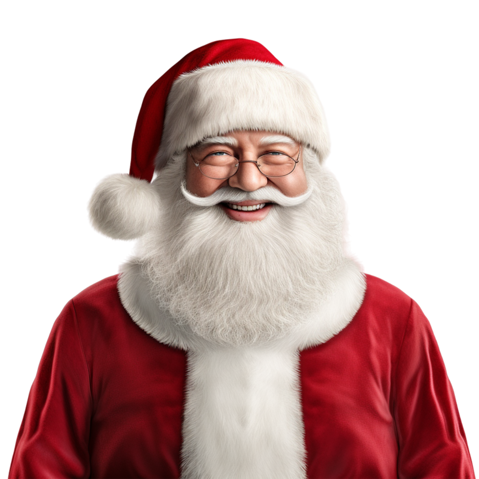 ai gegenereerd de kerstman claus gelukkig oud Mens geïsoleerd Aan een transparant achtergrond png