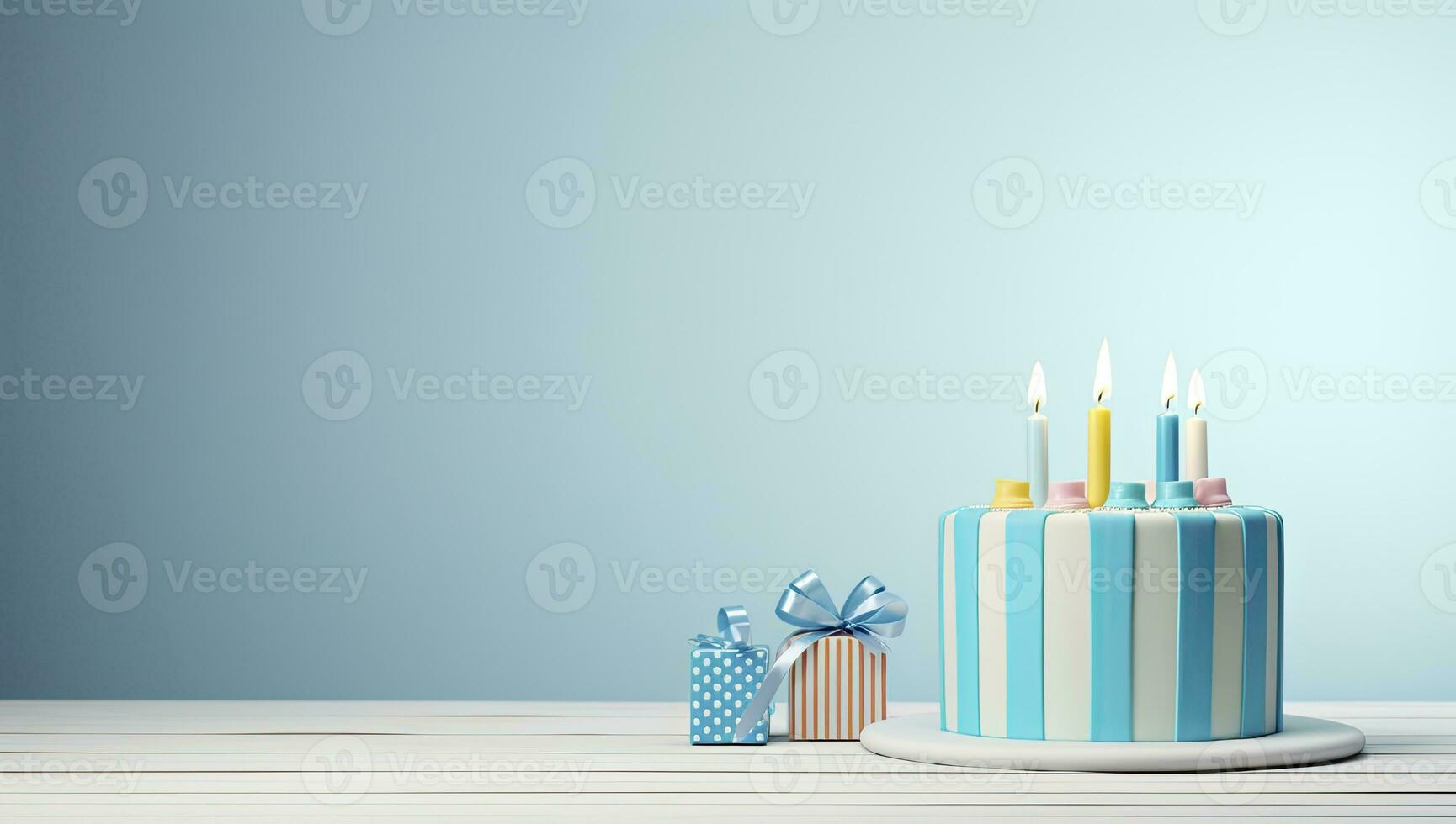 AI generated Happy Birthday cake for party. AI Generated photo