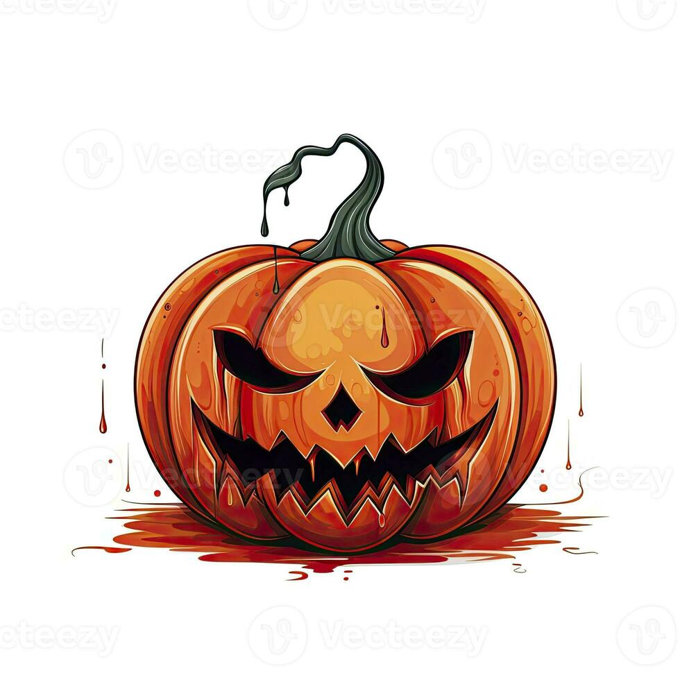 AI generated Halloween object on white background. AI Generated photo