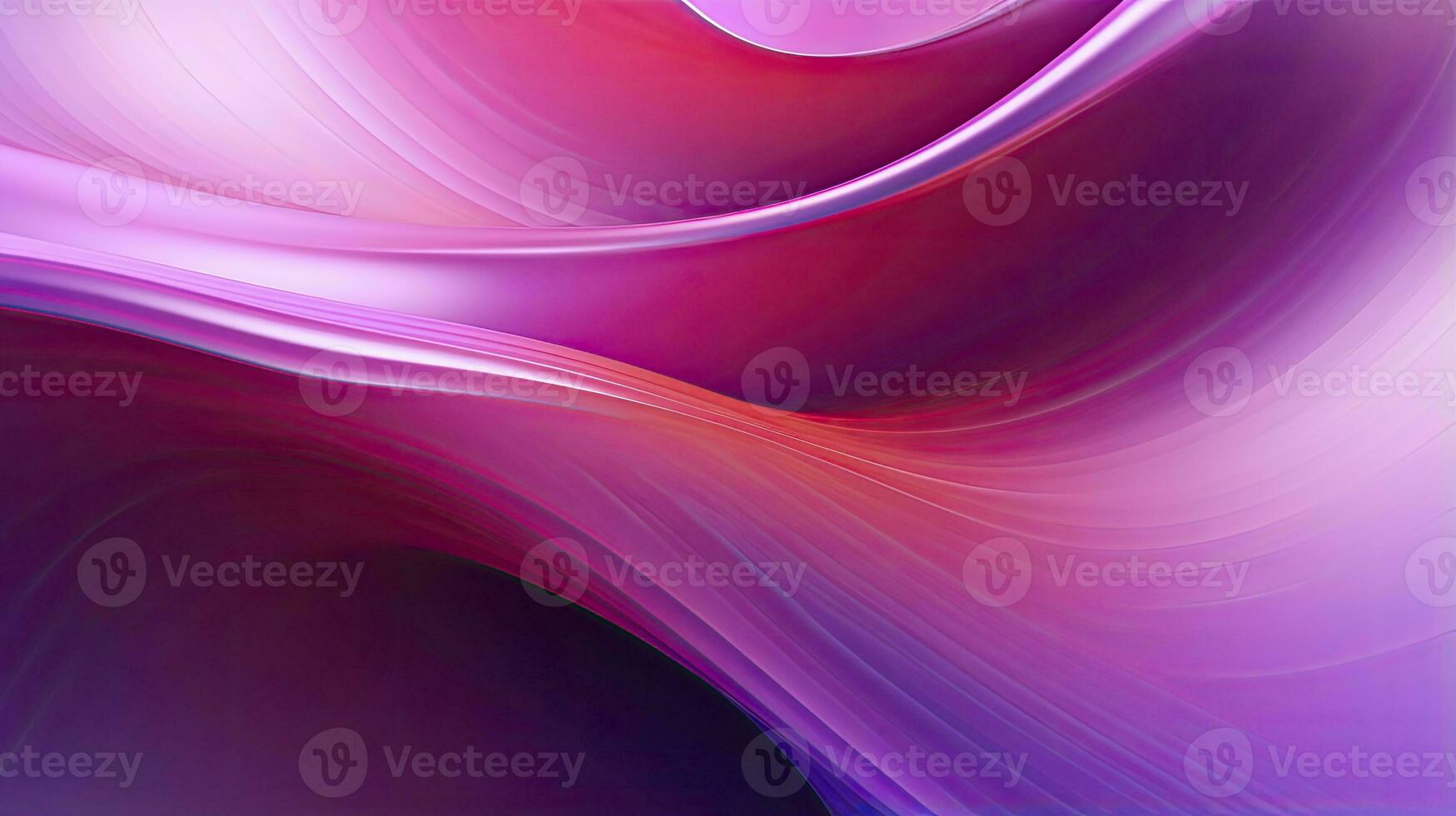 AI generated Abstract 3D image of digital waves in shades of pink and purple. AI Generated photo