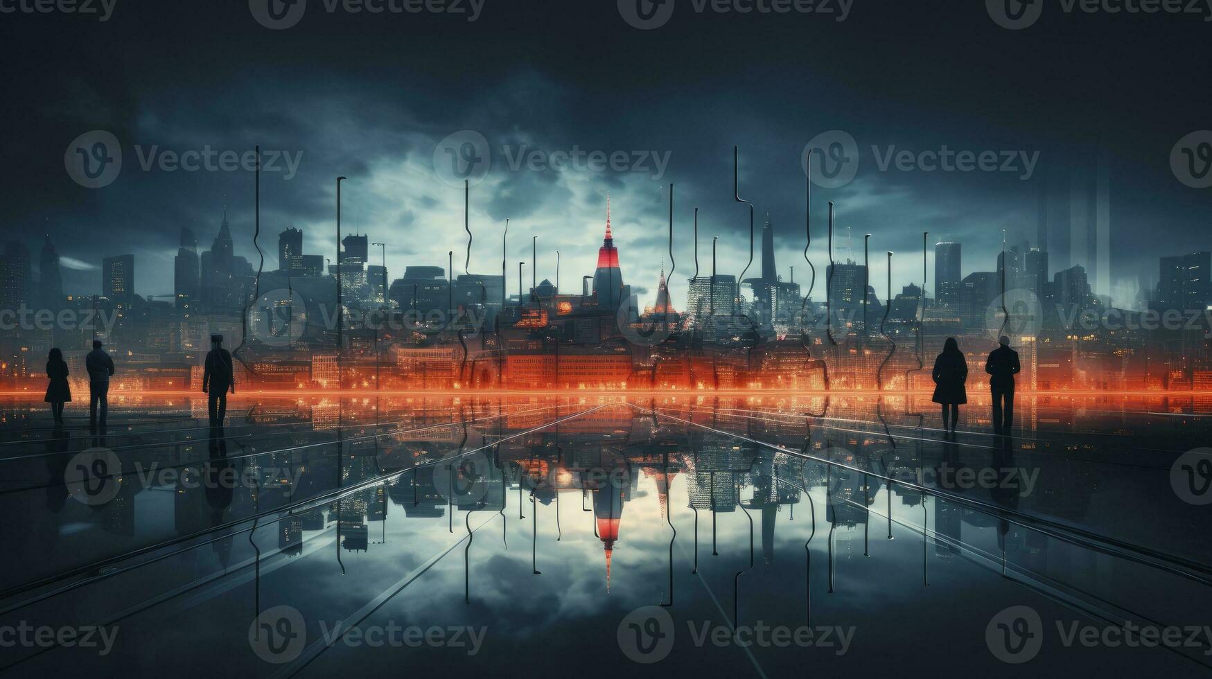 AI generated Cybersecurity in the Digital Business Landscape. AI Generated photo