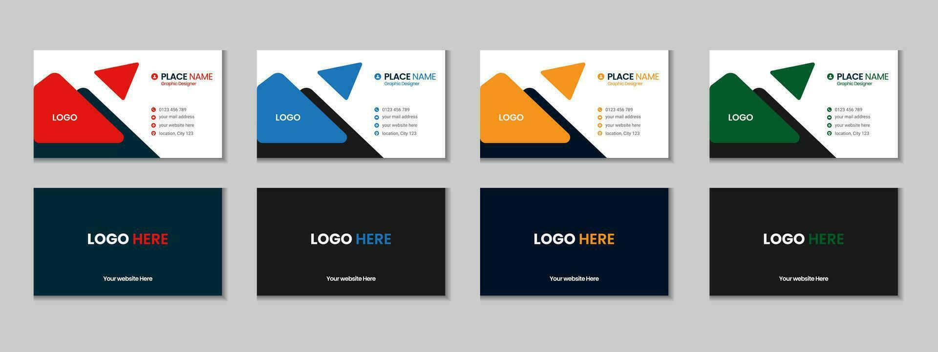 Professional business card set template design with texture and pattern, corporate visiting card, name card design with mockup vector