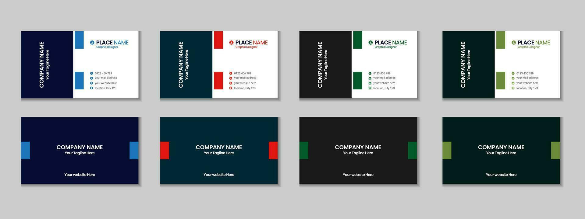 Professional business card set template design with texture and pattern, corporate visiting card, name card design with mockup vector