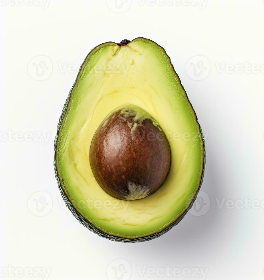 ai generado aguacate en blanco antecedentes. ai generado foto