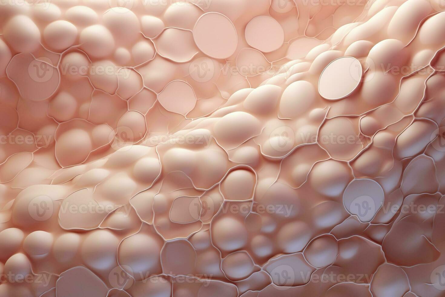 AI generated Saggy skin layer and skin cells, 3D rendering. Generative AI photo