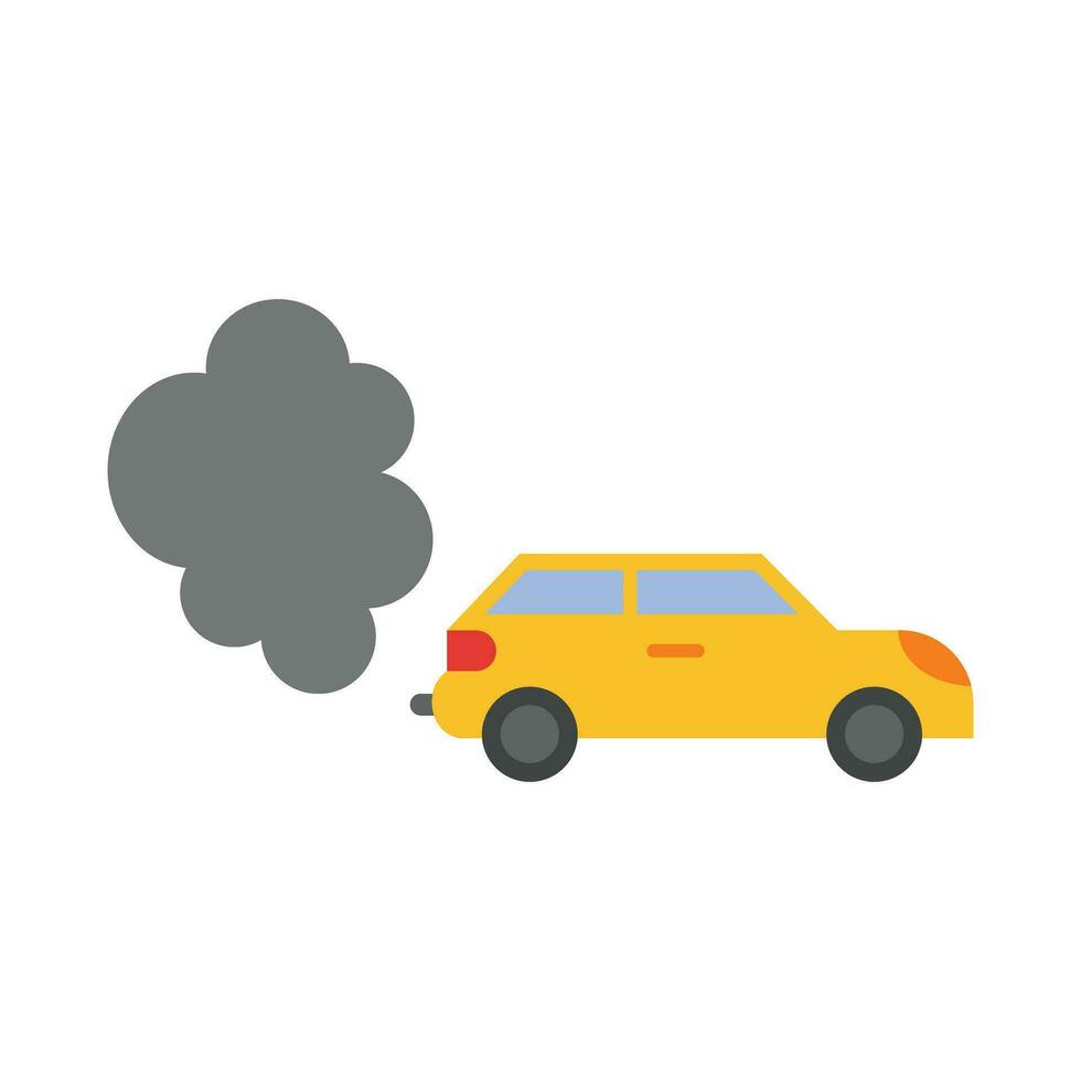 Car Pollution Vector Flat Icon For Personal And Commercial Use.