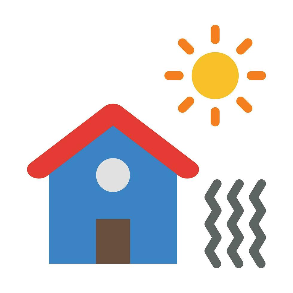 Heat Wave Vector Flat Icon For Personal And Commercial Use.