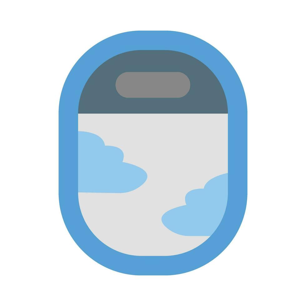 Airplane Window Vector Flat Icon For Personal And Commercial Use.