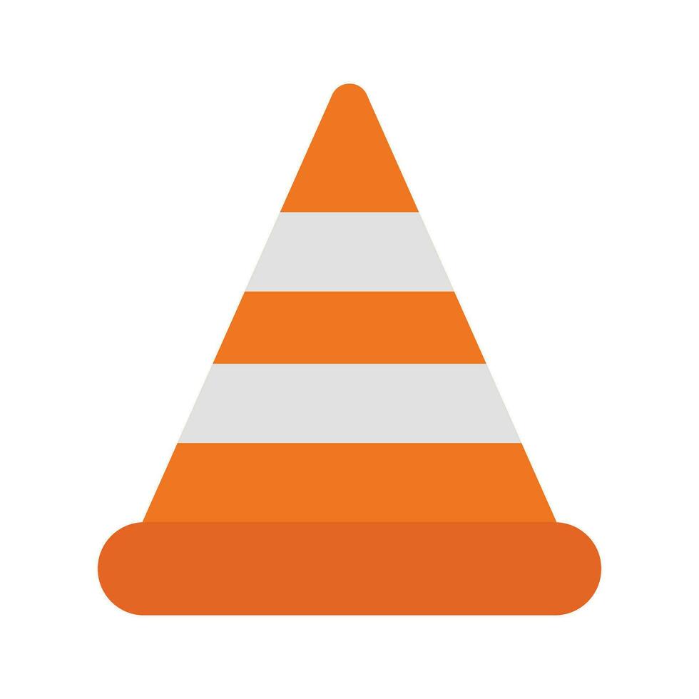 Traffic Cone Vector Flat Icon For Personal And Commercial Use.
