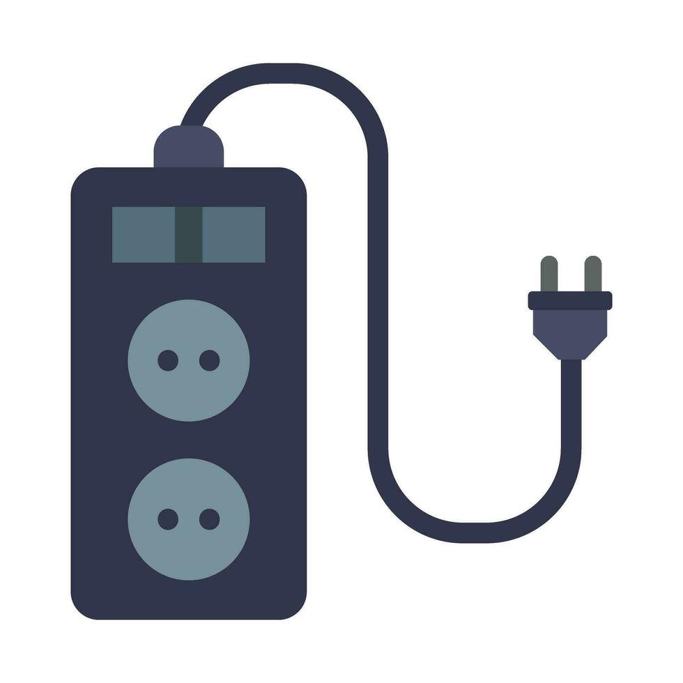 Extension Cord Vector Flat Icon For Personal And Commercial Use.