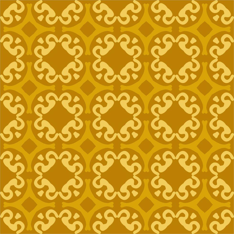 yellow sun mandala art seamless pattern floral creative design background vector illustration