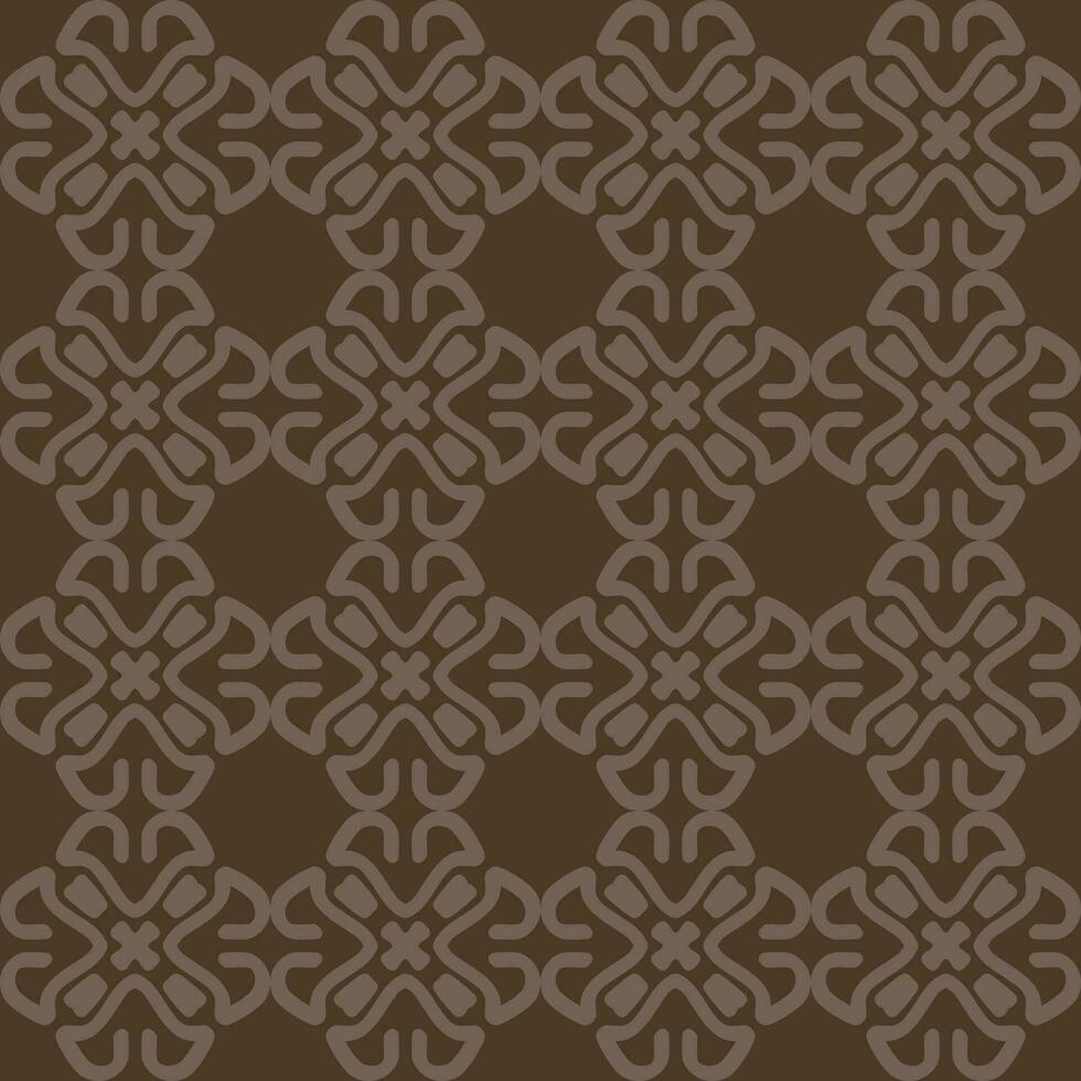 brown mandala art seamless pattern floral creative design background vector illustration
