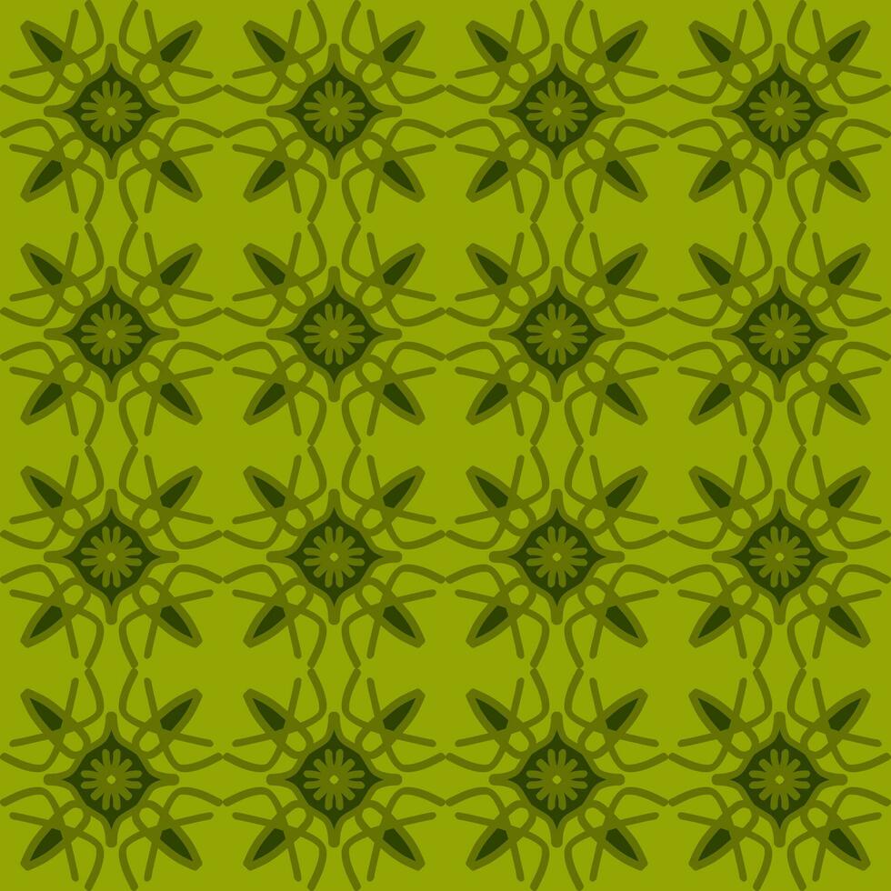 green olive mandala art seamless pattern floral creative design background vector illustration