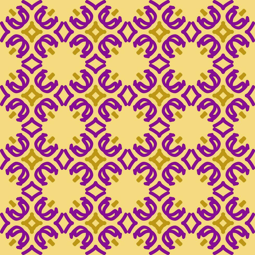 púrpura Violeta amarillo mandala Arte sin costura modelo floral creativo diseño antecedentes vector ilustración