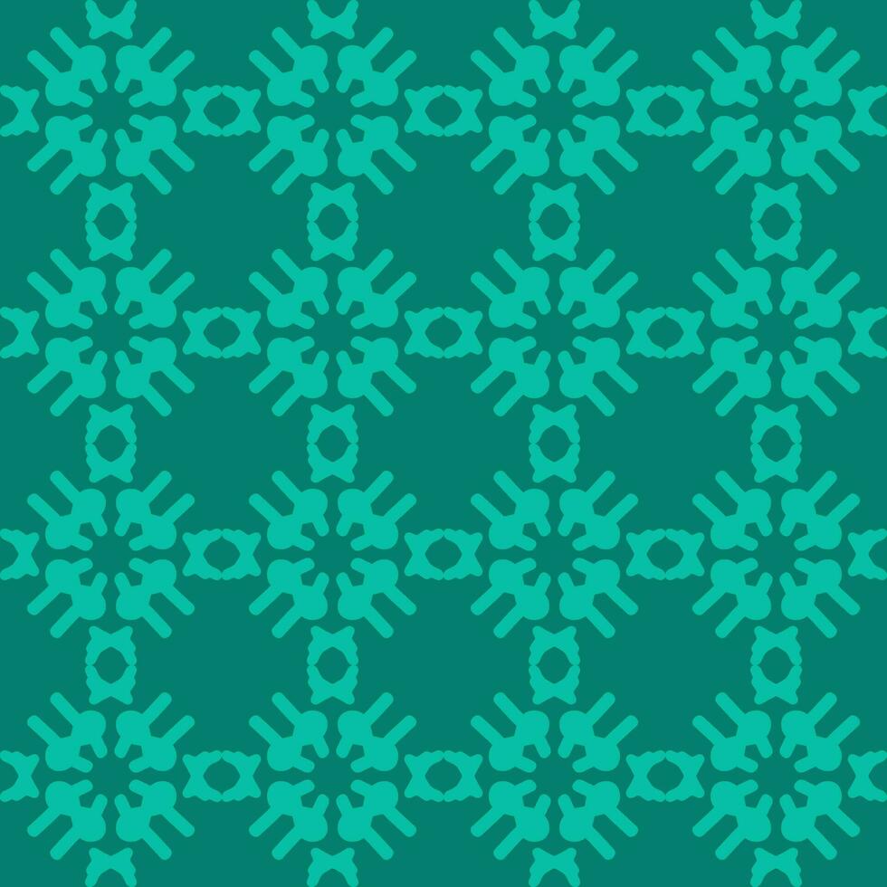 blue turquoise aqua menthe mandala art seamless pattern floral creative design background vector illustration