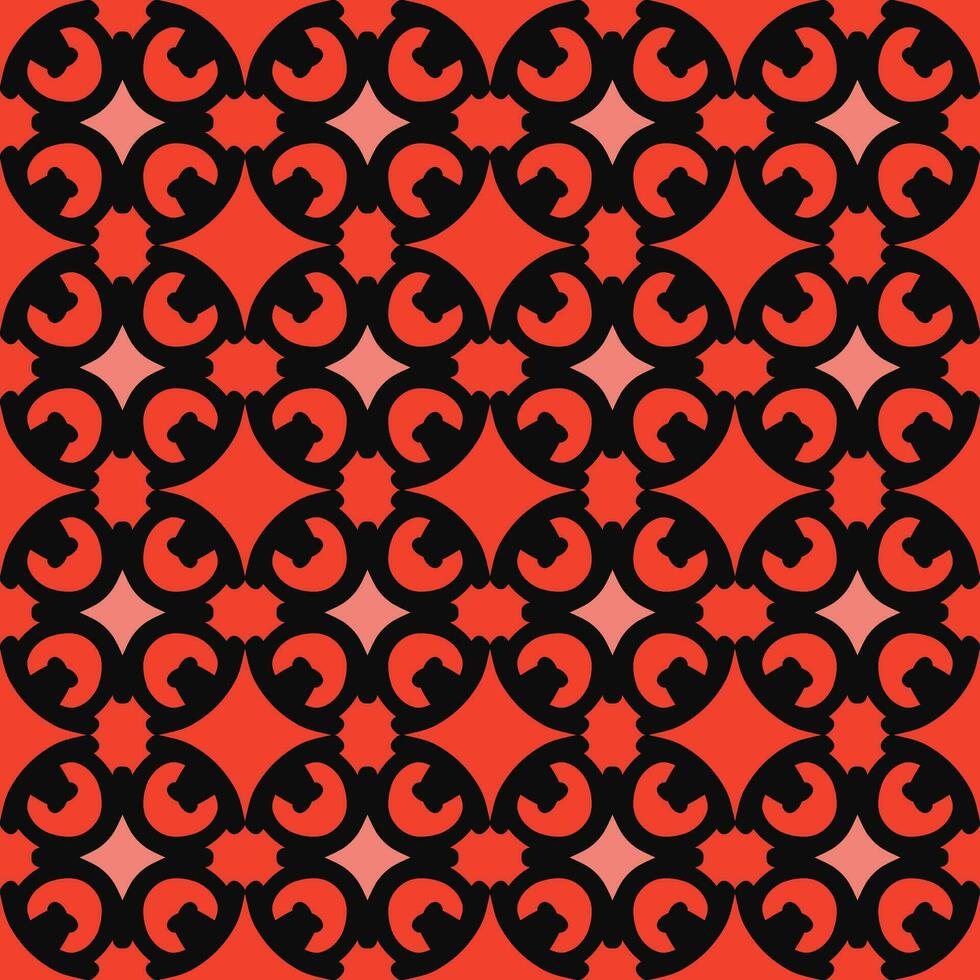 black red mandala art seamless pattern floral creative design background vector illustration