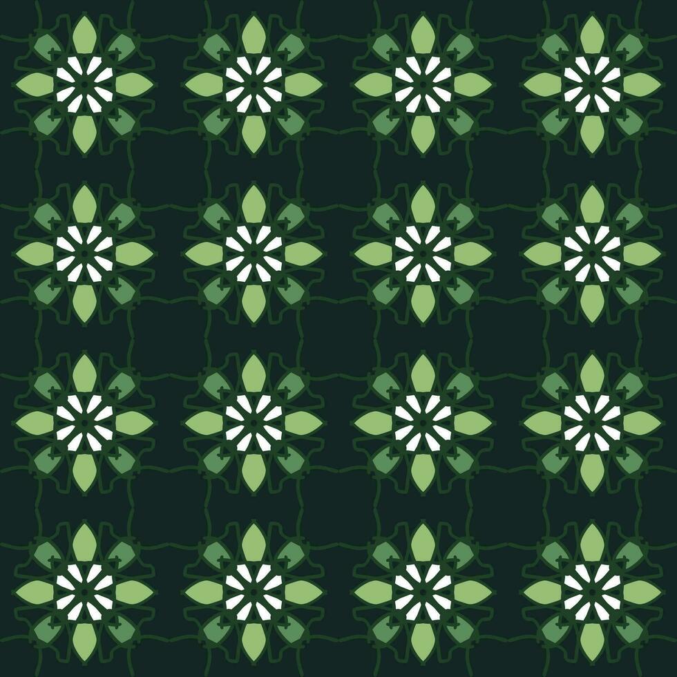 verde aceituna mandala Arte sin costura modelo floral creativo diseño antecedentes vector ilustración