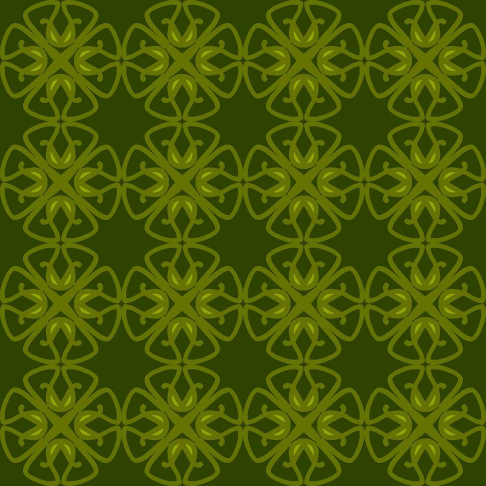 green olive mandala art seamless pattern floral creative design background vector illustration