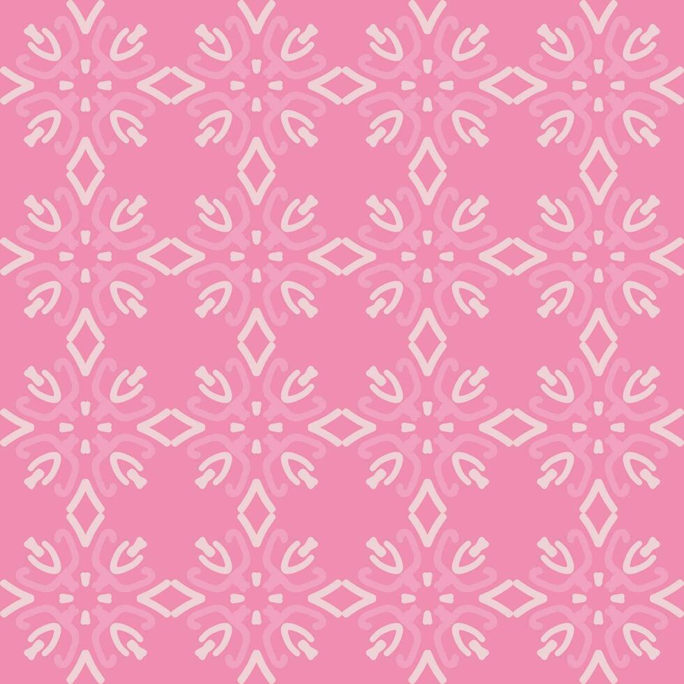 red magenta violet pink mandala art seamless pattern floral creative design background vector illustration