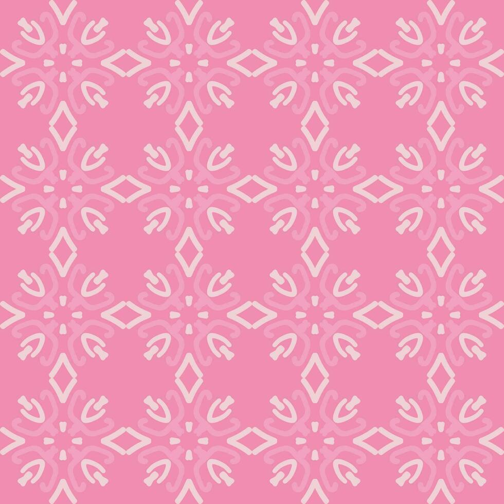 red magenta violet pink mandala art seamless pattern floral creative design background vector illustration