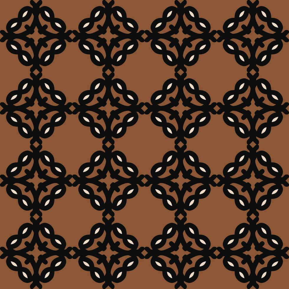 marrón mandala Arte sin costura modelo floral creativo diseño antecedentes vector ilustración