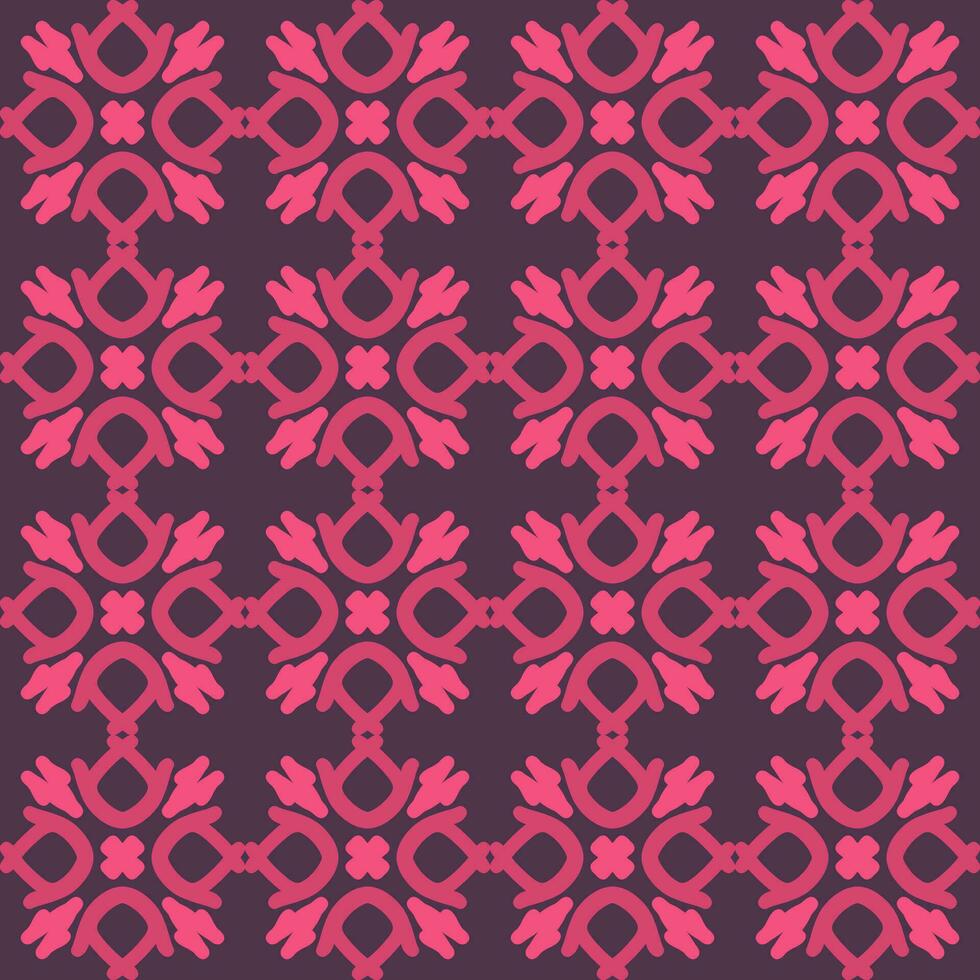 red magenta violet pink mandala art seamless pattern floral creative design background vector illustration