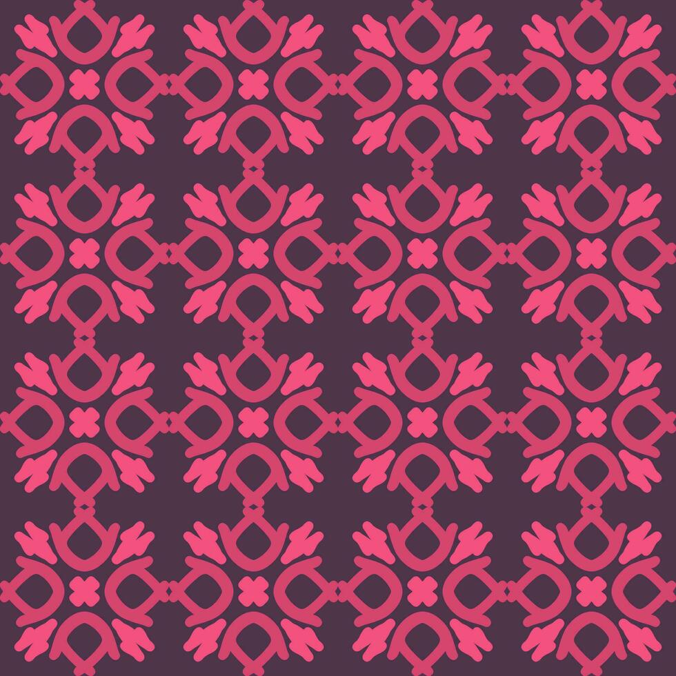 red magenta violet pink mandala art seamless pattern floral creative design background vector illustration