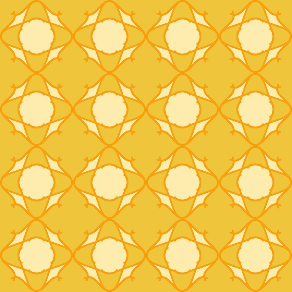 crema amarillo ligero oro brillante Clásico floral interior sin costura plano diseño antecedentes vector