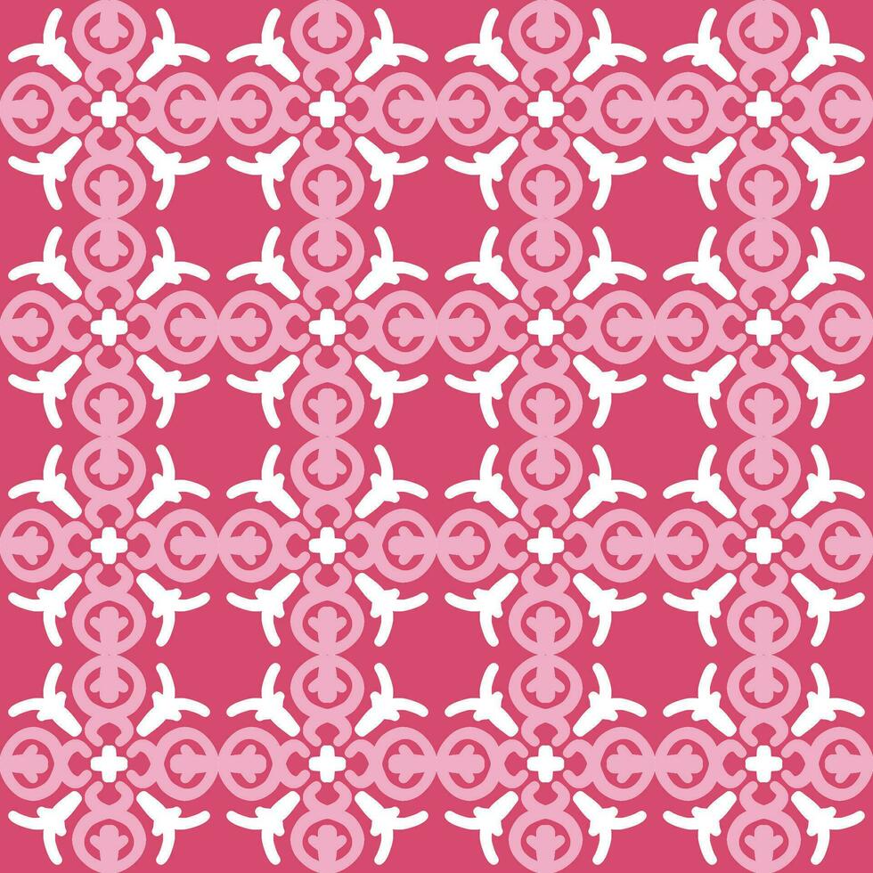 red magenta violet pink mandala art seamless pattern floral creative design background vector illustration