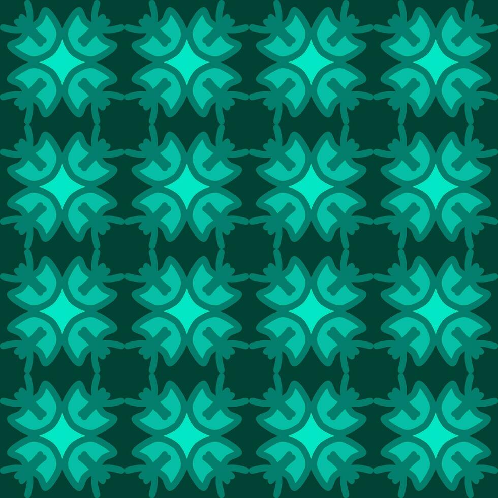 blue turquoise aqua menthe mandala art seamless pattern floral creative design background vector illustration