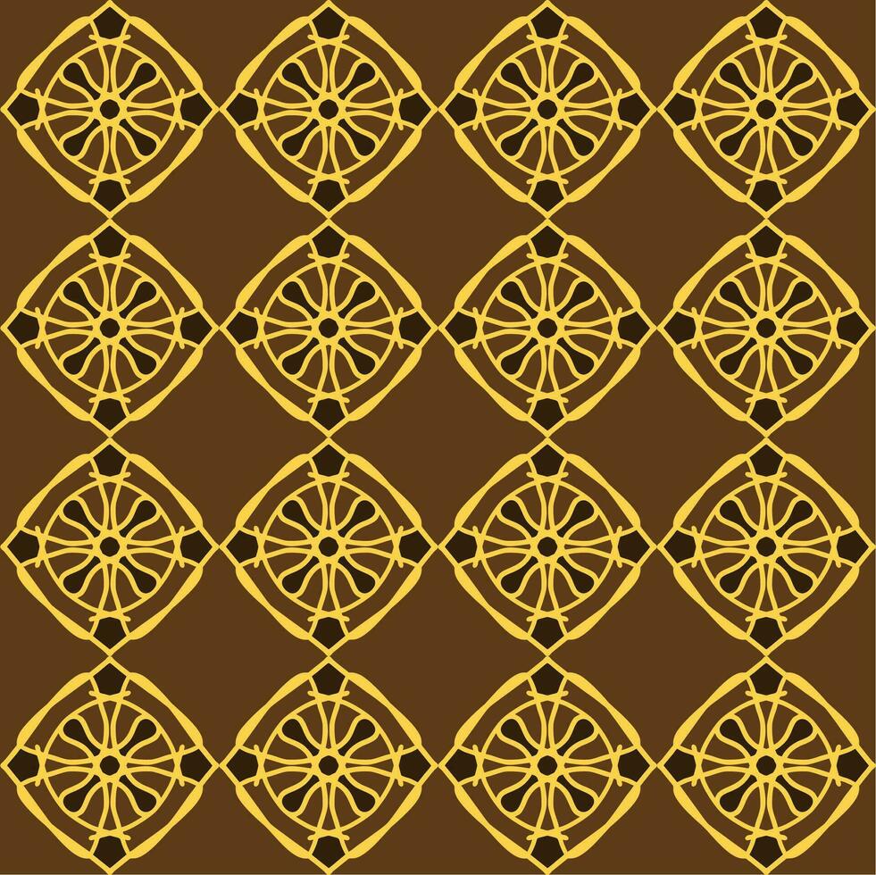 sin costura modelo amarillo ligero suave marrón mandala floral plano diseño vector ilustración cultura Clásico color antecedentes interior