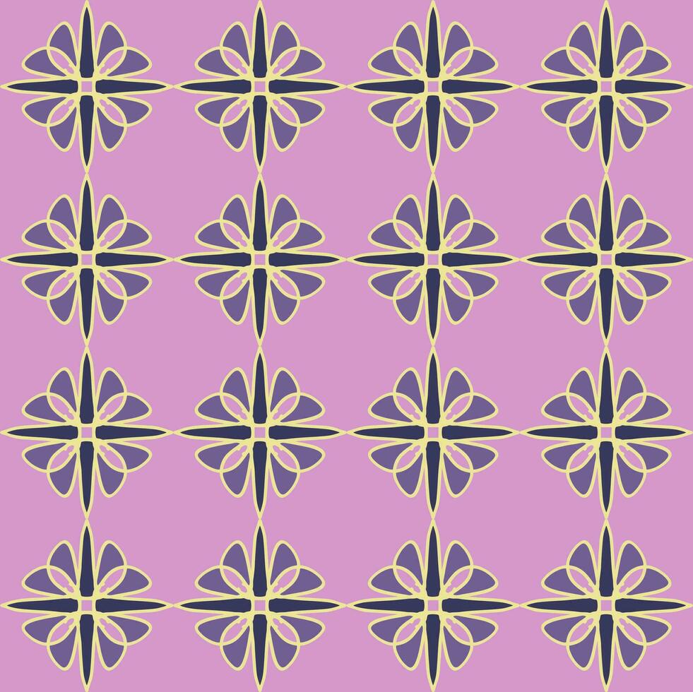 purple magenta violet lavender mandala floral creative seamless pattern design background vector illustration