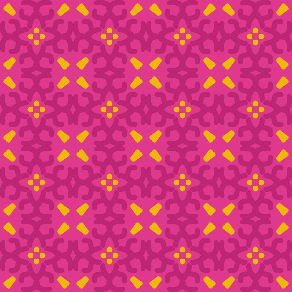 rosado Violeta amarillo mandala Arte sin costura modelo floral creativo diseño antecedentes vector ilustración