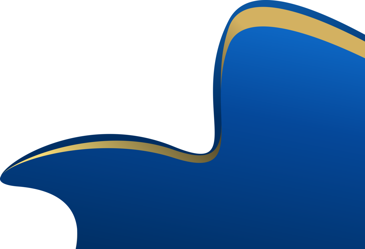 Blue with stripe gold corner. Corner design element png