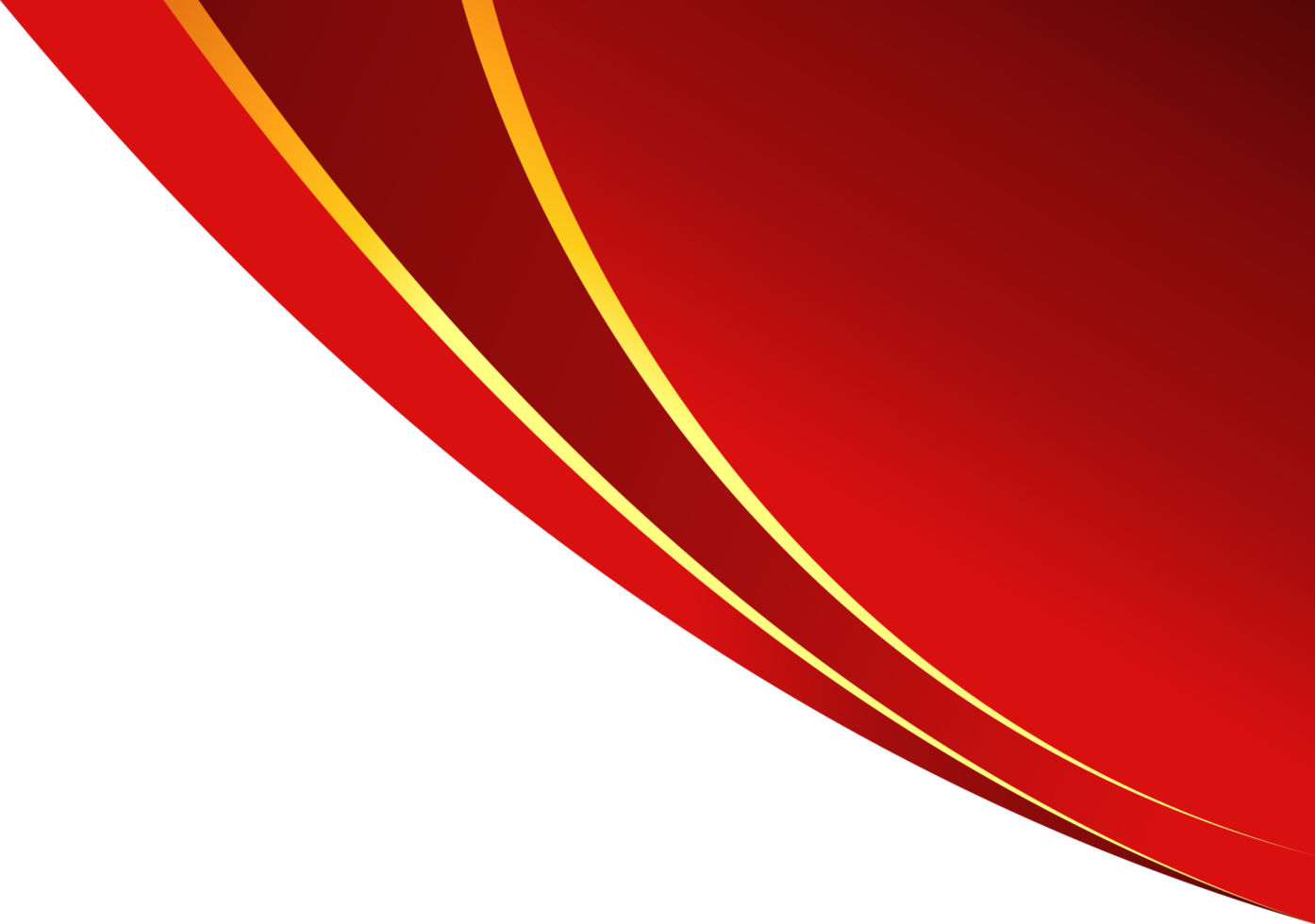 Red with gold stripe corner. Corner design element png