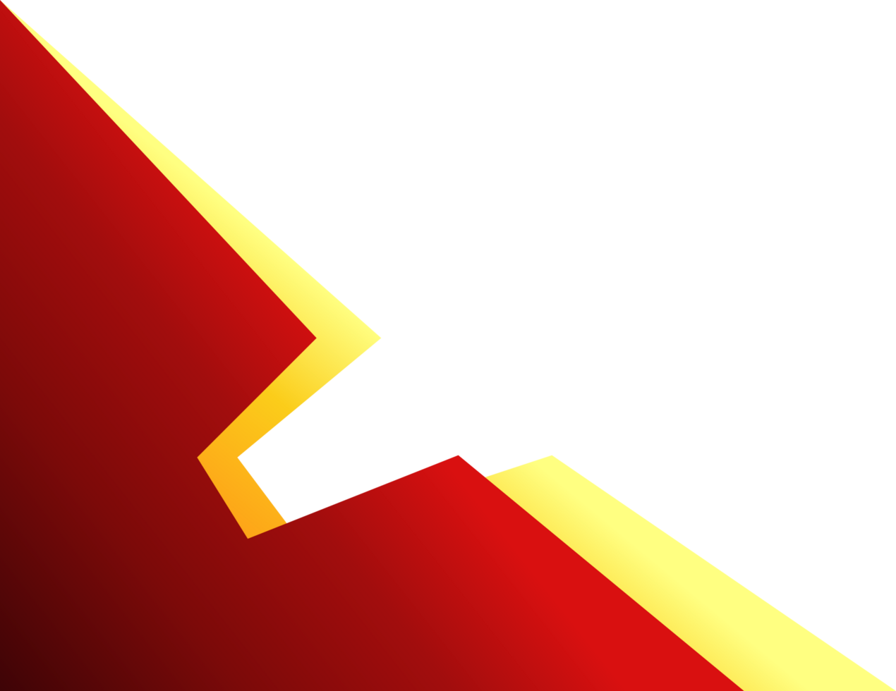 Red with gold stripe corner. Corner design element png